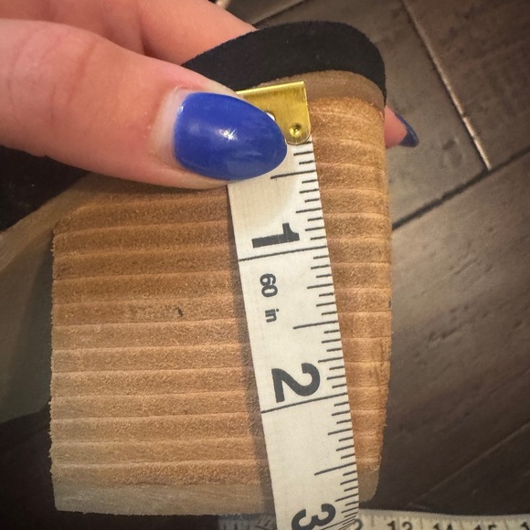 Anthropologie Jeffrey Campbell Black Suede Favela woven mule size 9.5 - Picture 3 of 16